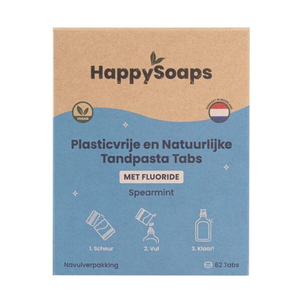 Happysoaps Fluoride Tandpasta Navulling Tabs